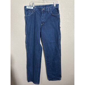 Unifirst Jeans Men's size 34x32 Carpenter Straight Leg 100% Cotton Blue Denim